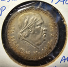 Toned   1948 Mexico Un Peso 0 50 Silver Morelos Cacheton 