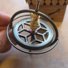 Vintage The Wonderful Gyroscope Spinning Metal Toy With Great Box  String