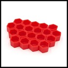 20 Pcs Red 21mm Car Vehicle Wheel Nut Lug Hub Covers Screw Dust Protect Caps