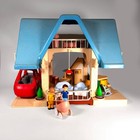 Little Tikes Doll House     2 Story Blue Roof     W  Van   Furniture 1989