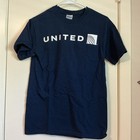 United Airlines T-shirt Navy Blue Large Logo United   Ready For Take Off 2010