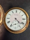 Antique Progress Swiss Pocket Watch Gold Filled Hunter Case Engraved Floral Not