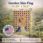 Caroline s Treasures Silky Terrier Fall Leaves Portrait Garden Flag Lh9091gf