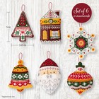 Bucilla Santa s Nordic 6 Count Felt Applique Ornament Kit  3 75 X 5 In