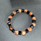 1 Handmade Stretchy Bracelet Size 6 25 Goldstone And Black 