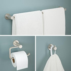Kildare 3-piece Bathroom Set Satin Nickel 18    6  Towel Rack  Toilet Paper Hold