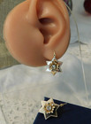 Antique Imperial Russian 14k Earrings Star Of David Six Point Star Please Read