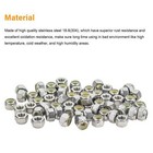 60 Pieces 1 4 -20 Nylon Insert Hex Lock Nuts  304 Stainless Steel
