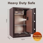 3 47 Cuft Heavy Duty Safe Box  Digital Security Home Safe With Combination Lock