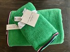 3pc Tommy Hilfiger 100  Cotton Quick Dry 1 Bath 2 Hand Towels Green New