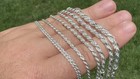 Men s Women s Real Solid 925 Sterling Silver Rope Chain 1 5-5mm 16 -30  Italy