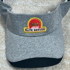 Waffle House Visor Unisex One Size Gray Embroidered Elite Server Adjustable