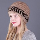 Men s Real Mink Fur Hat Winter Warm Beanie Skull Cap Headwear Brown Black