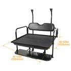 For Club Car Precedent Onward Golf Cart Flip Rear Back Seat Kit Black Cushions
