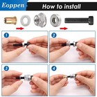 1 4-20 Rivet Nut Kit With Hand Rivet Tool Carbon Steel Flat Head Insert Set