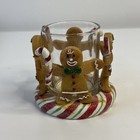 Yankee Candle Christmas Votive Holder  Gingerbread Man Men Candy Canes Holiday