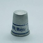 Vtg Vote For Tom Irwin Mayor Aluminum Metal Advertising Thimble