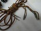 Vintage Cloth Covered  Phone Cord Brown  Headphone Cord Original Nos