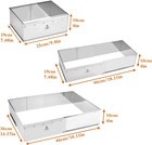 Adjustable Stainless Steel Rectangular Mousse Cake Ring 9 8x7 5x4 Inch Mold