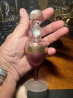 Vintage Glass Perfume Bottle With Stopper-signed-  c91