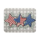 Patriotic Dish Drying Mat For Kitchen Counter 4th Of July 24  X 18  Cute Stars