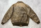Vintage Aeropostale A-2 Military Leather Bomber Flight Jacket Chocolate Brown 40