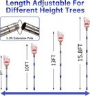 Fruit Picker Pole With Basket - 8 Foot Adjustable Height Fruit Picker Tool With