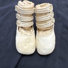 Antique Victorian Baby Toddler High Top 3 Button Leather Shoes