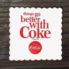 10 Original Vintage 1963 Coca-cola Soda Scalloped Edge Coke Drink Coasters Nos