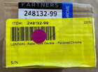 Kartners 248132-99 London Wall-mount Double Robe Hook In Polished Chrome  New 