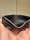 Gucci Men s Black Leather Card Holder Solid Pattern Logo Card Case Style