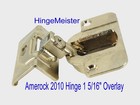 Amerock 2010 Hinge With 1 5 16  Base Plate - Nickel Finish - 48mm Drilling