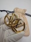 Louis Vuitton Louise Lv Gm Hoop Earrings Metal