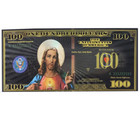 100pcs Jesus Christ  100 Dollar Bill Gold Foil Plated Banknote For Decoration