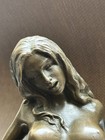 Bronze Woman Sculpture Female Statue Marble Deco V Mavchi Lady Decor Art