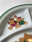 Vintage Teddy Bear Retro Sports Melamine Divided Children   s Plate 80s 90s Y2k