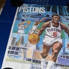 Vintage Retro Rare Detroit Pistons Basketball Poster 1970 23x29