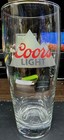 Coors Light Pint Beer Glass Etched Mountain