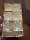 Vintage Set Of 5 Glass Salt Cellars Spoons In Original Box One Thing Is Missing