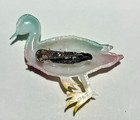 Vintage Celluloid Plastic Mallard Duck Pin Brooch Made In Japan