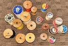 Lot 19 Vintage Wooden Spools Of Thread Various Colors And Sizes Sewing Crafts