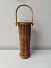 Vintage Handmade Nantucket Basket W single Flower Glass Vase Option