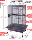 X-large Bird Parrot Play-top Cage For Cockatiel Macaw Conure African Grey Conure