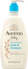 Aveeno Daily Moisture 2-in-1 Baby Body Wash   Shampoo With Oat Extract  18 Fl Oz