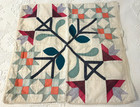 6 Vintage Quilt Blocks Patchwork   Applique   Pillow Cases Mixed Lot