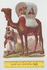 Antique Victorian Large Die-cut Scrap Children  Camel Transportation Travelers