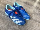 Adidas Youth Size 2 Predator Accuracy 4 In Sal Indoor Soccer Ie9438 Blue Shoes