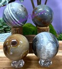 Wholesale Lot 4-5 Pcs Natural Agate Sphere Crystal Ball 3 8-4 Lbs