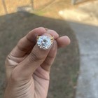 10 Carat Round Brilliant 925 Silver Moissanite Ring Size 6