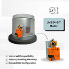 Retrozone Sd-14 14  Belimo Lm24-3-t Motorized Round Hvac Zone Control Damper 24v